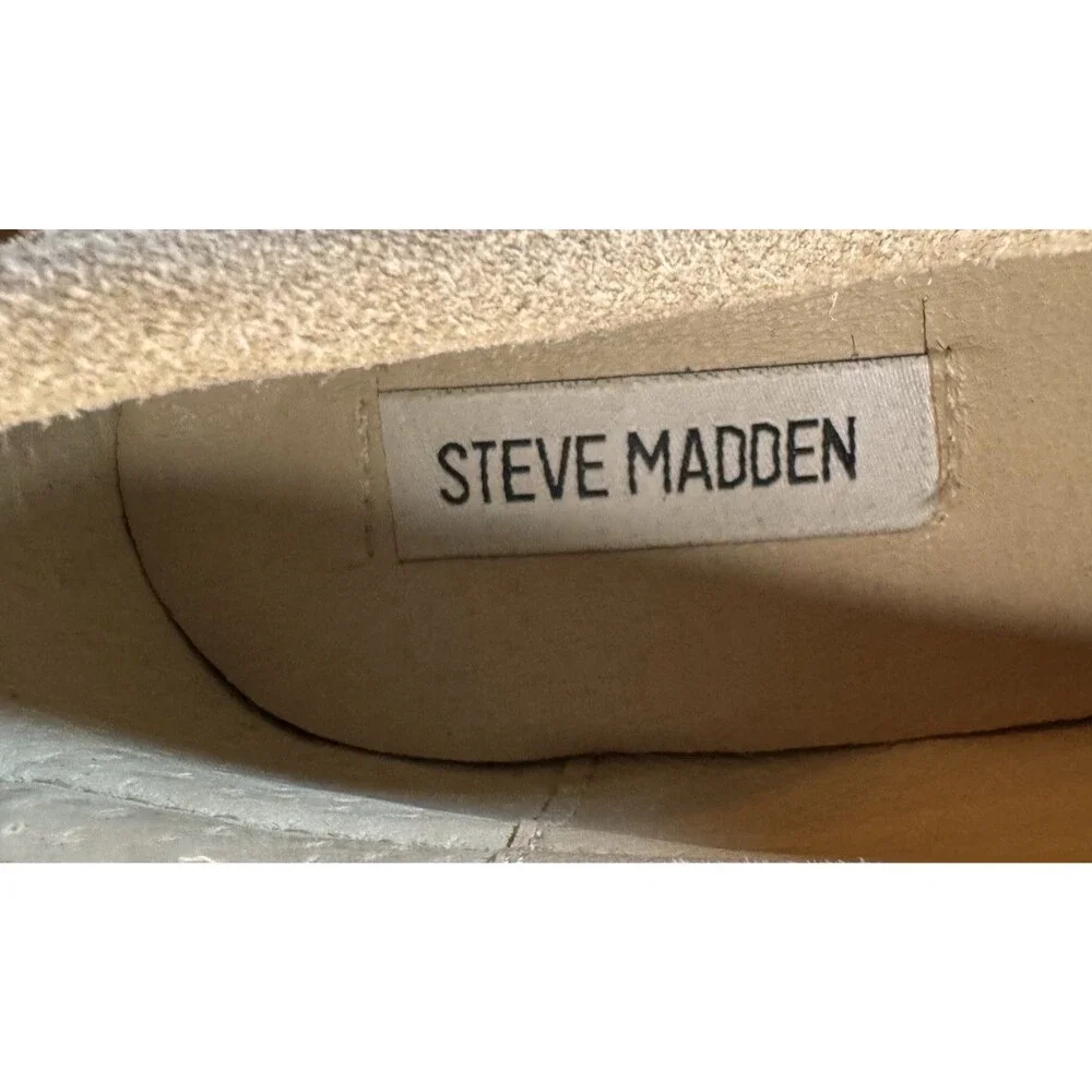 Steve Madden Binary Size 10 Tan Suede Platform Penny Loafers Y2K‎ Chunky